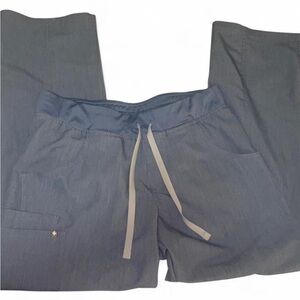 Figs Womens Jogger Pants in Charcoal Gray with Drawstring